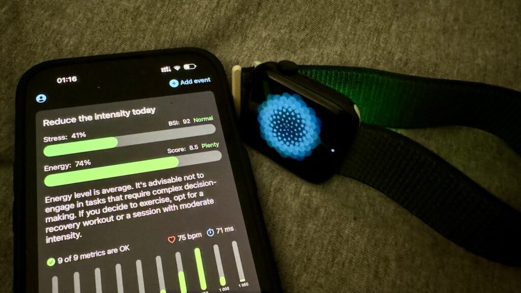 Apple Watch measuring stress