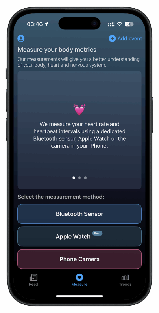 HR and HRV Measurement on iPhone
